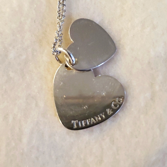 Tiffany & Co. Double Heart Pendant Necklace with Pouch - Picture 7 of 9